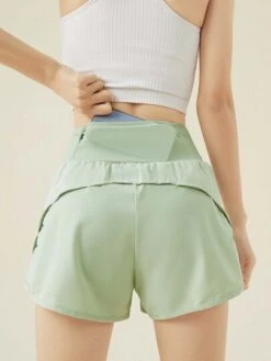 361 Women's Sporty Yoga Shorts, Running, Fitness, Summer & Autumn, Fake Two Piece