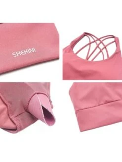 Dark Pink Wide Hem Double Sided Beauty Back Sports Bra -Gym Chic Wear 169182320049da1ba617ab62299b33ccbf33418c06 thumbnail 405x552