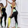 Colorblock Racer Back Sports Set -Gym Chic Wear 16919086282a0a5aabcdde305a735b68019225d2e9 thumbnail 405x552