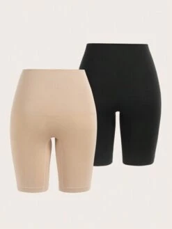 2pcs Wideband Waist Sports Shorts