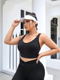 SHEIN Leisure Plus High Support Cut Out Back Sports Bra -Gym Chic Wear 1692104701c6d3202f59fb9e12c5bbc8213678cc2b thumbnail 405x552