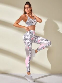 Floral Print Sports Set -Gym Chic Wear 16921689762fd81183ca0d9ae0c7f3c2a063433fcc thumbnail 405x552