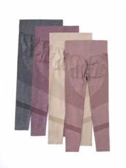 4pcs Seamless Wide Waistband Sports Leggings -Gym Chic Wear 1692176537f387d7ac076bf80d1e95b2b3d315a7cf thumbnail 405x552